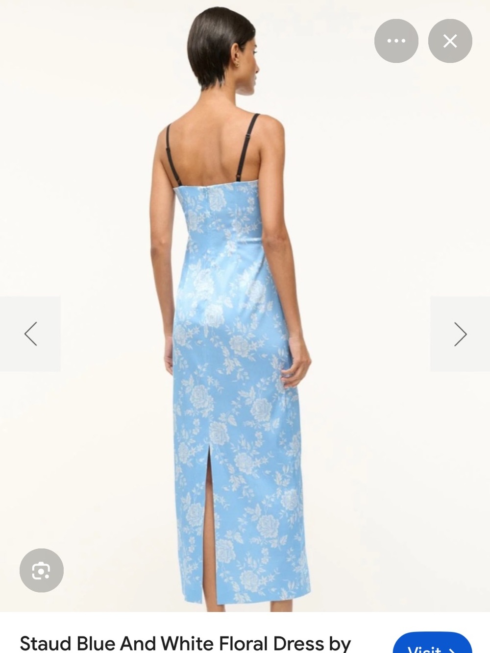 STAUD Carol Floral Maxi Dress in Blue Rose NWOT Size 6 - Picture 2 of 11